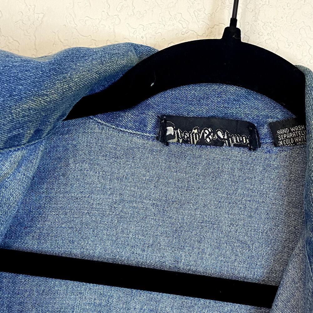 Vintage Shelly & Arnold Denim Vest M - Picture 4 of 7